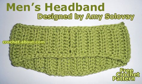 Men's Fall or Winter Headband –- Free Crochet Pattern: A Crocheted Headband for Guys Sewing Projects For Guys, Winter Patterns, Crochet Headband Pattern Free, Quick Crochet Projects, Trendy Sewing Projects, Headband Men, Crochet Headband Pattern, Winter Headbands, Quick Crochet