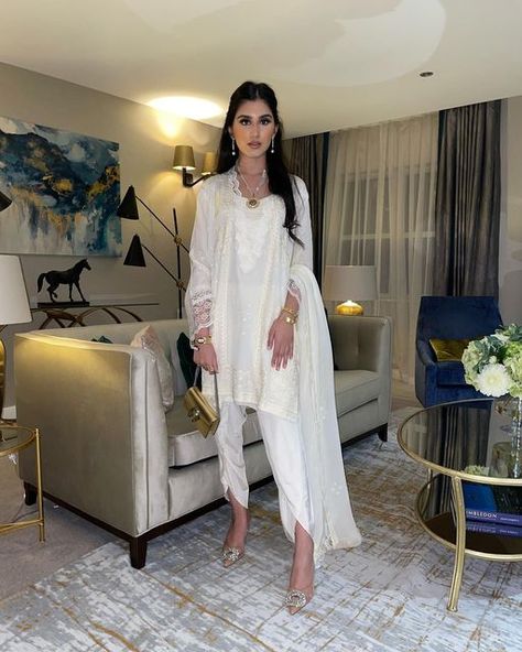 Sehri on Instagram: "All white 🤍🕊 Can’t go wrong with all white for iftar & Eid! I styled this (old) Élan outfit with stunning jewellery by @statementbymaryam ✨" Iftar Outfit, Iftar, All White, Stunning Jewellery, White Outfits, Wardrobe, White, My Style, Instagram