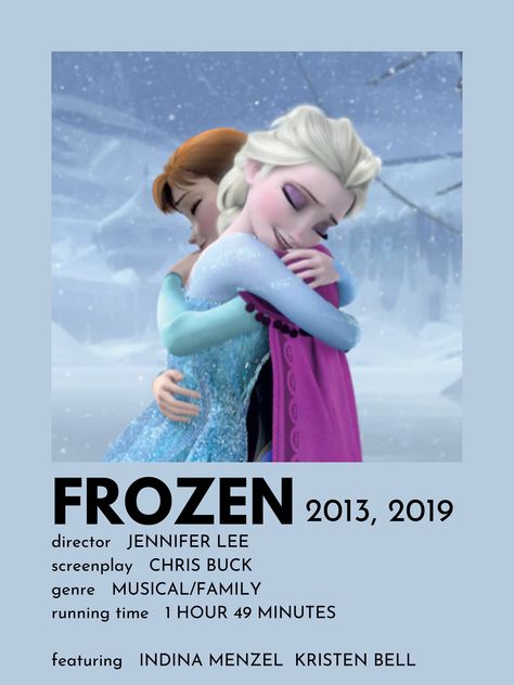 Frozen Poster, Polaroid Movie Poster, Movie Character Posters, Film Polaroid, Frozen 2013, Disney Movie Posters, Scrapbook Disney, Jennifer Lee, Iconic Movie Posters