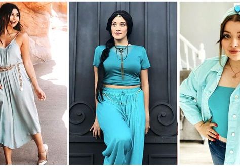 Modern Day Princess Jasmine Outfit, Disneybound Outfits Jasmine, Princess Jasmine Disneybound, Disney Bounding Jasmine, Princess Jasmine Inspired Outfit, Aladdin Inspired Outfits, Jasmine Outfit Ideas, Jasmine Inspired Outfits, Jasmine Disneybound