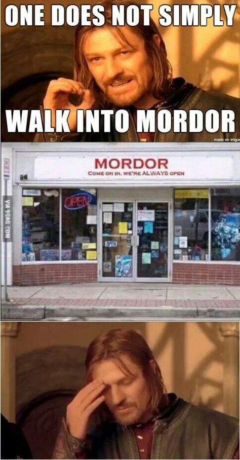 One does not simply wa... Lotr Funny, One Does Not Simply, Lord Of The Rings, Tolkien, Bones Funny, The Hobbit, I Laughed, Funny Pictures, Harry Potter