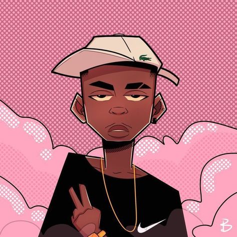 Cartoon Art Drawing, Dope Cartoons, Black Cartoon Characters, Swag Cartoon, Swag Art, Dope Cartoon Art, Dessin Adorable, Black Man, Cartoon Character Design