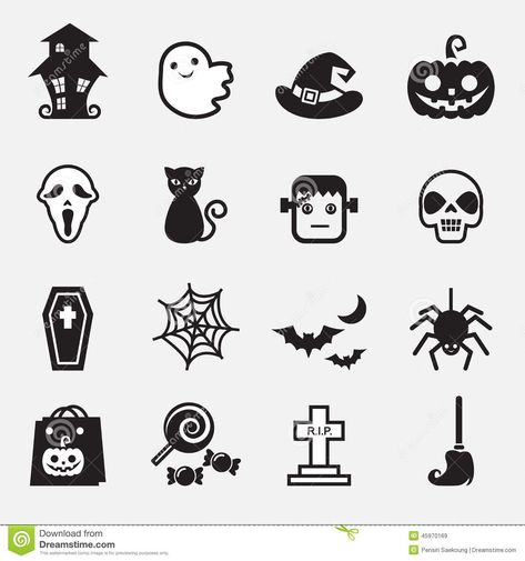 Halloween Icons Web icon symbol design illustrator. Illustration of black, horror, candy - 45970169 Black Horror, Halloween Symbols, Halloween Series, Halloween Icons, Type Posters, Web Icons, Illustrator Illustration, Symbol Design, Icon Set Vector