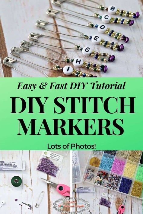 Diy Stitch Markers, Stitch Markers Diy, Diy Stitch, Crochet Throws, Crochet Stitch Markers, Crochet Queen, Stitch Markers Knitting, Diy Marker, Crochet Diy Tutorial