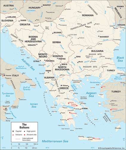 Balkans | Definition, Map, Countries, & Facts | Britannica Battle Of Kosovo, Tapestry Of Grace, Baltic Region, North Macedonia, Balkan Peninsula, The Balkans, Christian World, Byzantine Empire, World Geography