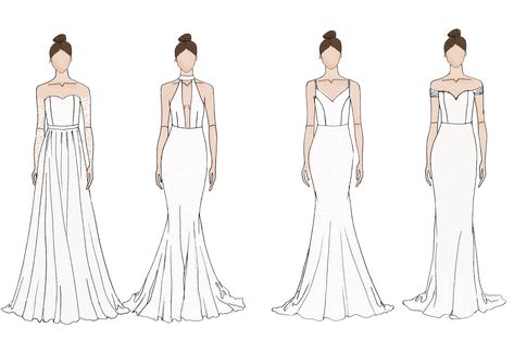 Wedding Dresses to Choose to Minimise Shoulders - Dressarte Paris Wedding Dresses For Inverted Triangle, Wedding Dress For Broad Shoulders, Style Inverted Triangle, Dresses For Broad Shoulders, Inverted Triangle Body Shape Outfits, Weddind Dress, Triangle Body Shape Outfits, Triangle Dress, Inverted Triangle Body Shape