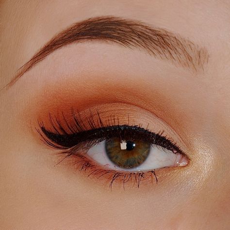 Fire Look - Temptalia Beauty Blog: Makeup Reviews, Beauty Tips Cute Fall Eyeshadow Looks, Soft Orange Eyeshadow Looks, Makeup Looks Orange Smokey Eye, Smokey Eye Makeup Orange, Light Orange Eye Makeup, Rust Color Makeup, Makeup On Eyes, Phoenix Makeup Firebird, Wedding Makeup Copper