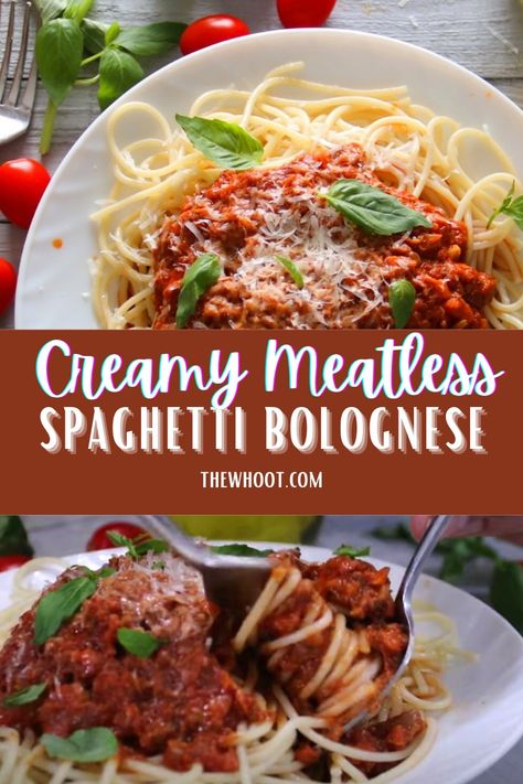 Meatless Spaghetti Recipes, Old Fashioned Spaghetti Recipe, Meatless Spaghetti Sauce, Vegetarian Spaghetti Bolognese, Speggetti Recipes, Meatless Spaghetti, Spaghetti Bolognese Recipe, Spaghetti Ingredients, Spaghetti Recipes Easy