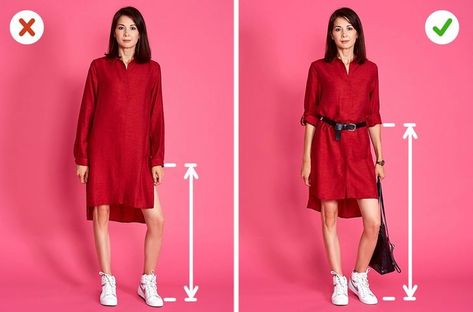 Dress To Look Taller, Short Girl Fashion, Tall Girl Fashion, Mode Tips, Petite Fashion Tips, Trik Fotografi, Fashion Tips For Women, Style Mistakes, Petite Outfits