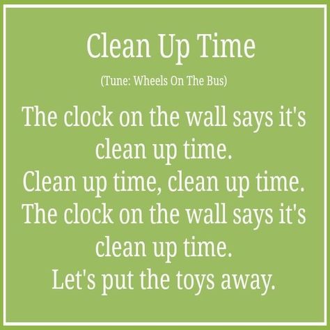 Preschool Clean Up Songs, Make A Circle Song, Clean Up Songs For Preschool, Transition Songs For Toddlers, Prek Songs, Transition Songs For Preschool, Preschool Transitions, Clean Up Song, Preschool Poems