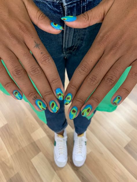 Stingray Nails, Hippie Nail Art Boho, Nail Art Boho, Hippie Nail Designs, Hippie Nail Art, Hippie Nails, Stingray, Stylish Nails, Nail Inspo