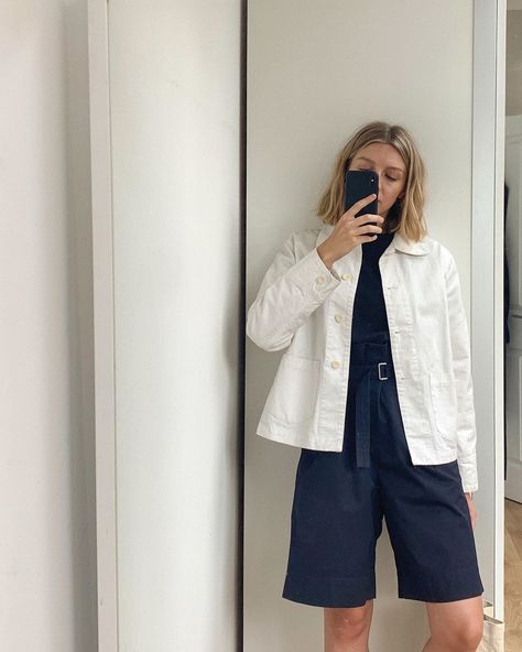 🕺🏼 Brittany Bathgate Hair, Shorts Jacket Outfit, Summer Jacket Outfit, Brittany Bathgate, Summer Outerwear, 2022 Style, Weekend Dresses, New Jacket, Bermuda Short