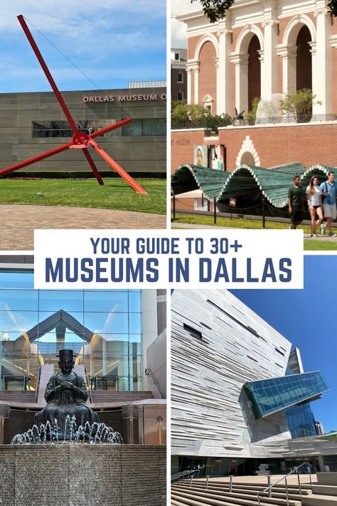 Guide to 30+ Museums in Dallas Museums In Dallas Texas, 2024 Activities, Black Museum, Dallas Museum Of Art, Texas Travel, Dallas Fort Worth, Dallas Texas, Science And Nature, Hidden Gems