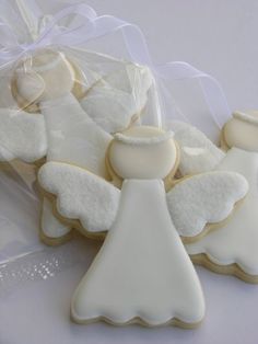 Angel Cookies, Baptism Cookies, Cookies Decoradas, Winter Cookie, Baptism Cake, Xmas Cookies, Christmas Cookies Decorated, Christmas Sugar Cookies, Cookie Inspiration