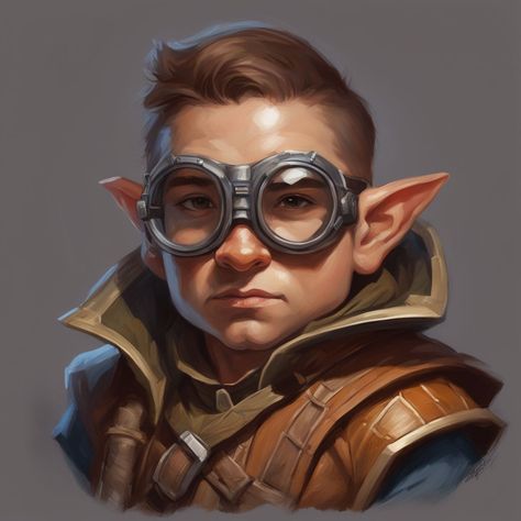 Halfling Artificer by chicky - Playground Halfling Artificer, Halfling Character Art, Halfling Male, Dnd Halfling, Gnome Dnd, Pc Inspiration, Fantasy Heroes, Character Creation, Create Art