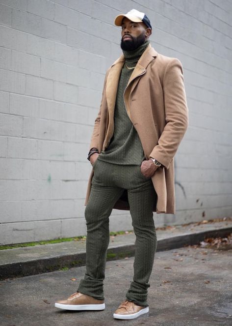 Men’s Fall Outfits Photoshoot, Hbcu Homecoming Outfits Men, Black Men Classy Outfits, Mens Monochromatic Outfit, Dressy Casual Men, Black Men Fall Outfits, Black Men Style Classy, Style For Big Men, Black Men Fall Fashion