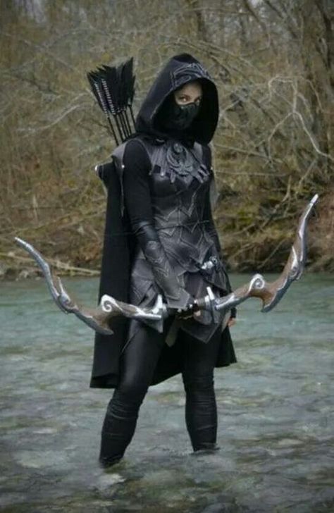 An Arrow, Nightingale, Skyrim, A Woman, Water, Black