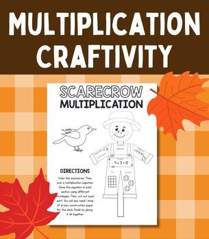 Celebrate fall with this engaging multiplication craft that helps your 3rd and 4th grade students practice their multiplication strategies in math centers. Students color, cut, and assemble their scarecrow while adding multiple ways to show a multiplication fact. This is the perfect Autumn activity to decorate your classroom or create a student centered bulletin board. Fall Math Activities 3rd Grade, Fall Crafts For 3rd Grade, Multiplication Craft, Scarecrow Craft, Fall Math Activities, Autumn Activity, Cute Scarecrow, Math Bulletin Boards, Multiplication Strategies