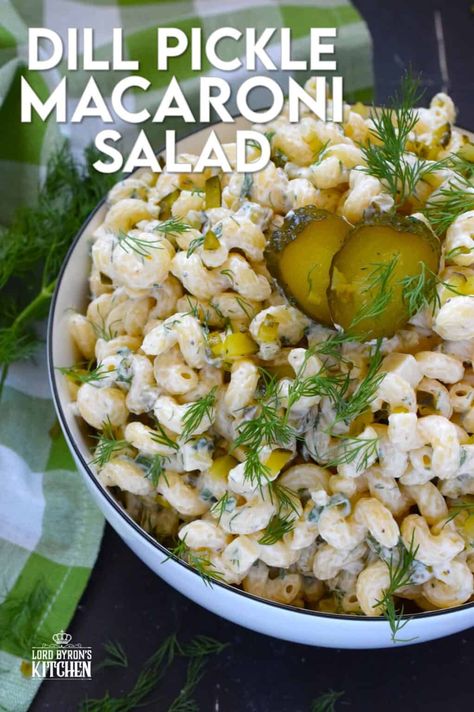 If it's going to be called a Dill Pickle Macaroni Salad, then it must be packed with lots of dill pickle flavour. That means combining the taste of fresh chopped dill with chopped dill pickles and a splash of dill pickle juice. This salad is so drunk will dilly flavour it will make your lips pucker! #dill #pickles #macaroni #pasta #salad Fresh Dill Recipes, Pickle Macaroni Salad, Pickle Salad, Dill Pickle Juice, Picnic Salad, Dill Pickle Pasta Salad, Delicious Healthy Meals, Dill Recipes, Cold Salads