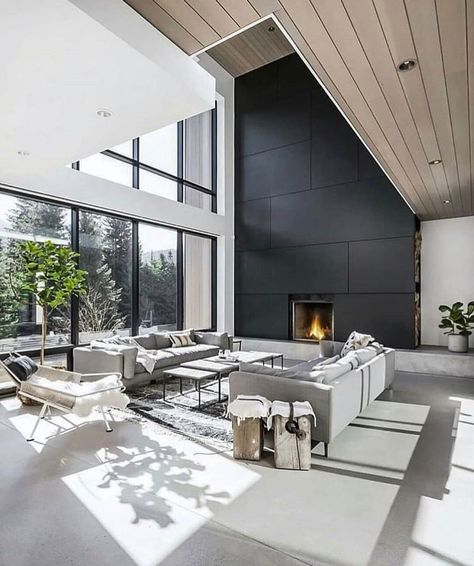 Modern Homes on Instagram: “High ceilings make a world of difference! Via @marceloceciliodesigner #modhomes #modernhome #traditionalmodern #highceilings…” High Ceiling Living Room, Interior Boho, Modern House Interior, Living Room Goals, Room Goals, Modern Houses Interior, Interior Modern, High Ceilings, Contemporary Interior Design