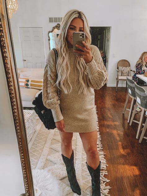 Dagget Western Boot curated on LTK Sweater Dress And Cowboy Boots, Sweater Dress With Cowboy Boots, Thanksgiving Sweater Dress, Dress And Cowboy Boots Outfit, Dress And Cowboy Boots, Western Sweaters, Cowboy Boot Outfits, 2022 Outfits, Dresses With Cowboy Boots