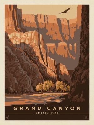 Kenneth Crane Collection | Vintage National Park Posters, Anderson Design Group, Vintage Poster Design, Sketching Techniques, Nature Posters, Vintage Travel Poster, Park Art, National Park Posters, Colorado River