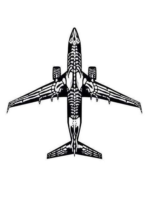 Airbus Tattoo, Aviation Tattoo Pilots, Aviation Tattoo, Plane Graphic, Pirate Skull Tattoos, Pilot Tattoo, Peter Pan Art, Plane Drawing, Convergent Evolution