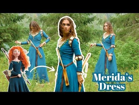 (1080) I Made Merida's Dress From Brave! Disney Princess Costume Cosplay - YouTube Merida Costume Diy, Costume Diy Women, Brave Disney Princess, Merida Costume, Brave Disney, Merida Dress, Disney Princess Costumes, Diy Costumes Women, Costume Diy