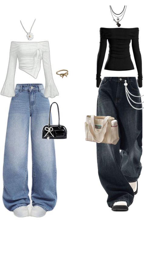 Outfits ideas tops and jeans aesthetic Cute Easy Outfits For School, Jeans And Tops, Street Style Outfits Casual, Matching Outfits Best Friend, Fasion Outfits, Outfit Inspo Casual, Tomboy Style Outfits, Cute Simple Outfits, Really Cute Outfits