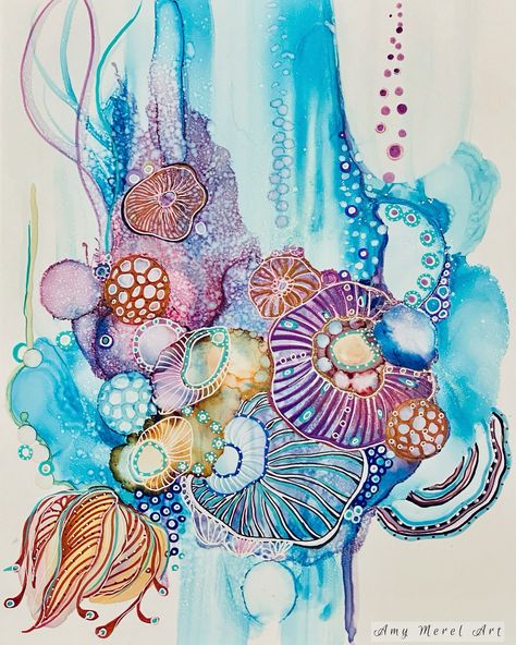 “Wonderland”, a throwback to one of my first alcohol ink paintings from a few years ago. 🩵 This underwater scene showcases an abstract coral reef where rich blues and purples blend seamlessly with intricate details, capturing the ethereal beauty of the sea. Each stroke in this piece brings the hidden magic of the ocean to life, inviting you to explore a world of colorful corals and flowing forms. 🐚�✨ #AlcoholInkArt #UnderwaterArt #Coralreefart #AbstractArt #OceanInspired #ColorfulCreations #... Coral Reef Art, Inspiration Pics, Underwater Scene, Underwater Art, Ink Paintings, Artistic Pictures, Colour Inspiration, Alcohol Ink Painting, Alcohol Ink Art