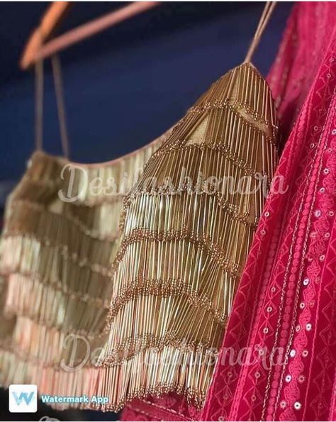 Tassels Fashion Clothing, Saree Tassels Designs, Indian Bride Outfits, Latest Bridal Dresses, Girls Dress Outfits, Sari Blouse Designs, Elegant Blouse Designs, Unique Blouse Designs