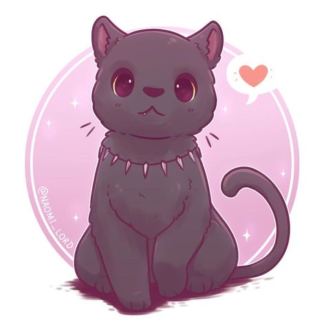 I really loved Black Panther, it was so fun! :3 so I had to draw a lil Panther version T’Challa 💕 Have you guys seen it? Did y’all like it?… Spiderman Crossover, Naomi Lord Art, Black Panther Drawing, Naomi Lord, Chat Kawaii, Black Panther Art, Dog Cartoon, Cute Kawaii Animals, Cute Animal Drawings Kawaii