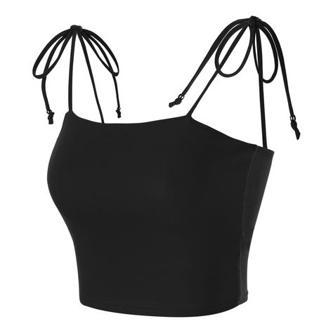 Beach Crop Tops, String Top, Crop Cami Top, Estilo Indie, Black Cami Top, Women's Tie, Summer Crop Tops, Cute Crop Tops, Womens Tie