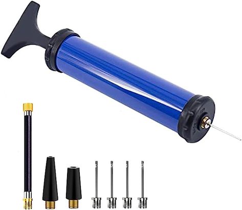 Amazon.com : TONUNI Portable Air Pump,Ball Pump Inflator Kit with Needle,Nozzle, Extension Hose for Soccer Basketball Football Volleyball Water Polo Rugby Exercise Sports Ball Balloon Swim Inflatables(Blue) : Sports & Outdoors Basketball Signs, Portable Air Pump, Ball Pump, Gym Ball, Inflatable Toy, Balloon Pump, Pool Floats, Water Polo, Sports Balls