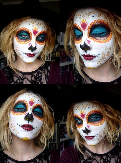 La Muerte Book Of Life Costume, Muerte Makeup, Book Of Life Costume, Halloween Makeup Sugar Skull, Sugar Skull Face, Ideas For Makeup, The Book Of Life, Dead Makeup, Sugar Skull Makeup