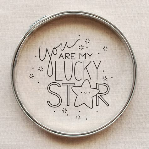 you are my lucky star Free Embroidery Patterns Machine, Bird Embroidery Pattern, Rose Embroidery Pattern, Wild Olive, Hand Embroidery Patterns Free, Embroidery Patterns Ideas, Mollie Makes, Pola Sulam, Embroidery Patterns Vintage