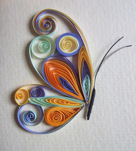 Quilling Butterfly, Arte Quilling, Quilling Animals, Paper Quilling Tutorial, Paper Quilling For Beginners, Paper Quilling Cards, Origami And Quilling, Quilling Work, Desain Quilling