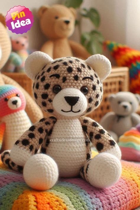 Leopard Amigurumi Leopard Amigurumi, Leopard Crochet, Crochet Leopard, Cute Leopard, Amigurumi, Crochet