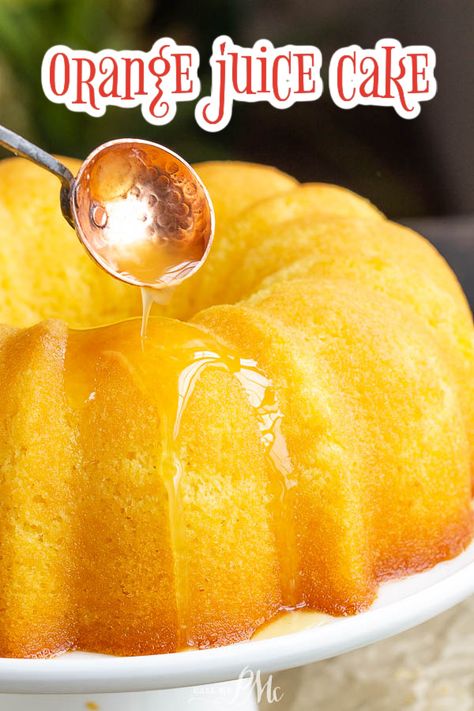 Potluck Orange Juice Bundt Cake Easy Orange Juice Cake, Orange Juice Cake Recipe, Orange Juice Cake, Orange Bundt Cake, Bundt Cakes Recipes, Box Cake Mix, Bundt Cakes, Cake Mix Recipes, Pound Cake Recipes