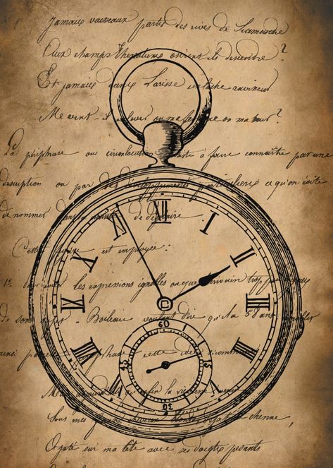 Vintage Pocket Watch Illustration Free Stock Photo - Public Domain Pictures Pocket Watch Illustration, Pocket Watch Drawing, Watch Illustration, Pocket Watch Art, Watch Sketch, Clock Drawings, Pocket Watch Tattoos, Watch Drawing, Watch Art