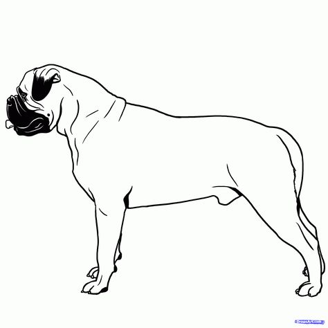 Bull Mastiff Tattoo, Bull Mastiff Drawings, Bullmastiff Drawing, Drawing Legs, Bull Mastiff, Dog Tattoos, Line Tattoos, Paint Brushes, Appliques