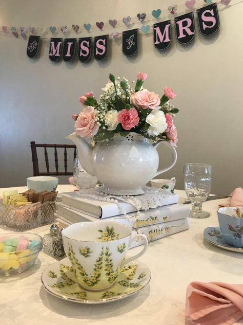 Decorations For A Tea Party, Bridal Shower Tea Party Centerpieces, High Tea Centerpieces, Wedding Tea Party Ideas, Flowers In Teapots Centerpiece, Ladies Tea Centerpieces, Tea Party Baby Shower Centerpieces, Tea Party Table Centerpieces, Centerpiece For Tea Party