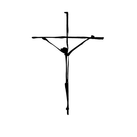 Christian Tattoos Men, Cross Artwork, Crucifix Tattoo, Crucifix Art, Cross Drawing, Minimalist Mid Century Modern, Jesus Drawings, Mommy Tattoos, Jesus Christ Artwork