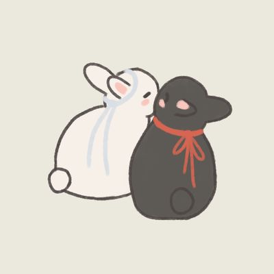 Lan Zhan X Wei Ying, Bunny Drawing, Couple Painting, Mo Dao Zu Shi, Stylist Tattoos, Animation Tutorial, Bunny Art, Kawaii Doodles, Simplistic Tattoos