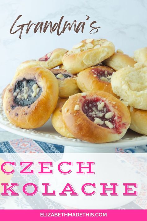 This tradition Czech kolache bread recipe is what you need for fun to make, morning sweet breads filled with cheese or fruit fillings Kolache Bread Recipe, Apricot Kolache Recipe, Kolache Recipe Czech, Kolachi Recipe, Kolache Recipe, Czech Recipes, Kitchen Smells, Fruit Filling, Sweet Breads