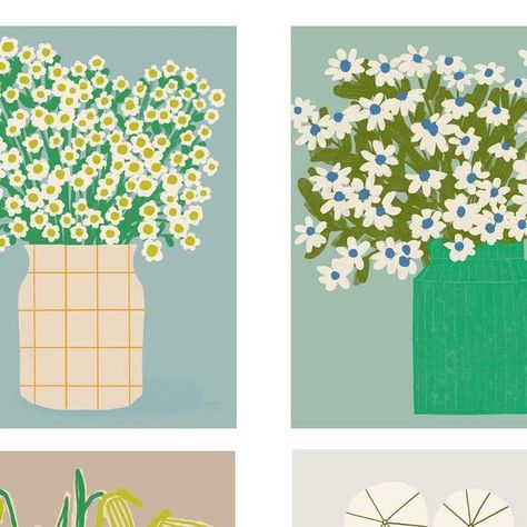 Sarah Golden • Artist on Instagram: "Three of my new prints plus one older Nasturtium print that I think pairs well with this group. The brand new Chamomile and Daffodil prints are on sale thru Sunday 4/21. Get on it:) #artprints #sacramentoartist #gicleeprints" Nasturtium Print, Artist On Instagram, New Print, Daffodils, Art Studio, Still Life, Giclee Print, Daisy, On Sale