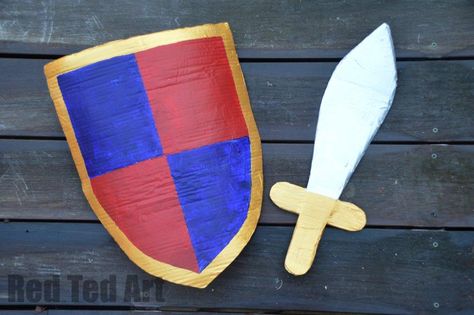 Diy Shield, Diy Knight Costume, Knights Shield, Greek Shield, Knight Party, Knight Shield, Medieval Party, Knight Costume, Vbs Crafts