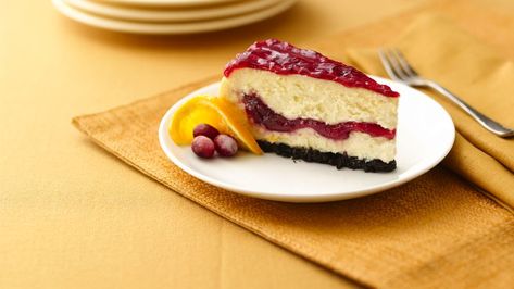 Looking for a refrigerated dessert? Check out this yummy cranberry cheesecake. Celebration Cheesecake, Psalms 23, Cranberry Cheesecake, Nutella Brownies, Torte Cupcake, Fav Food, Brownie Desserts, Cranberry Recipes, Mary Berry