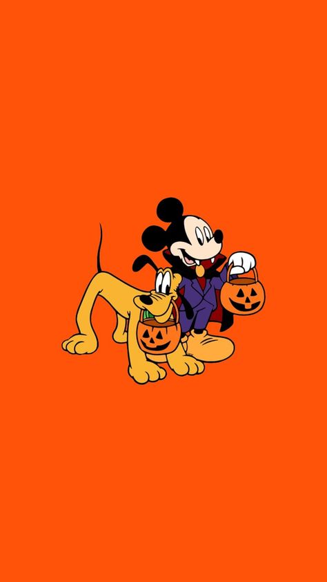 Disney Halloween Cartoons, Disney Halloween Lockscreen, Mickey Halloween Wallpaper, Mickey Mouse Halloween Wallpaper, Disney Halloween Characters, Disney Halloween Art, Disney Halloween Wallpaper, Mickey Mouse Illustration, Pluto Disney