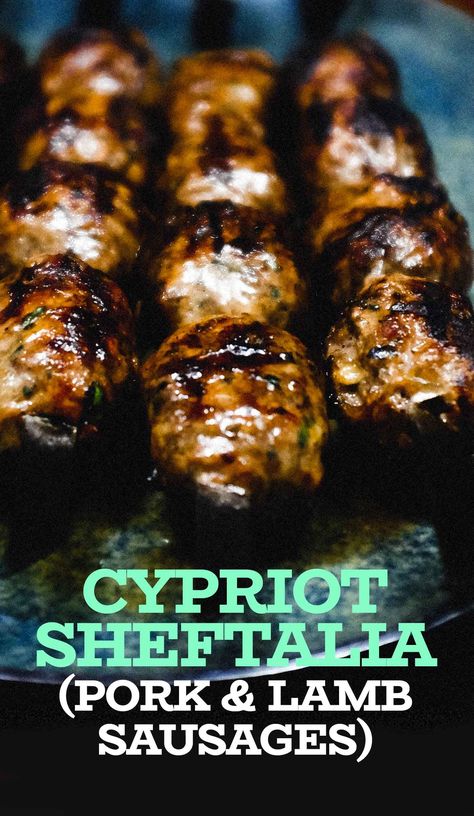 These magical little morsels from Cyprus are a wonderfully flavoured and amazingly juicy, plump little sausages. Made juicy by the magic ingredient, caul fat. Learn just how special this recipe is and make them at home yourself. #caulfat #kofta #sausages #cypriotsheftalia #sheftalia #sausageskewers #cokingwithcaulfat Greek Sausage, Sausage Casing, Juice Flavors, How To Make Sausage, Food Stall, Paleo Dinner, Sausages, Skewers, Cyprus